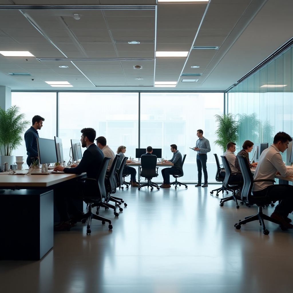 Modern office workspace