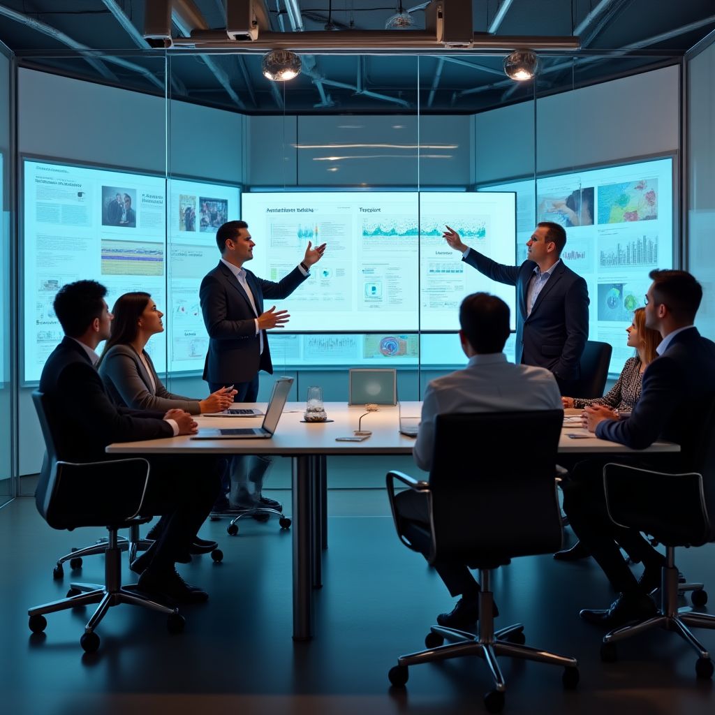 Strategic planning session with executives